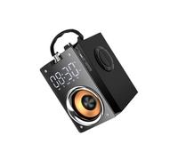 Zymoplas Bluetooth-Compatible Speaker Music Player Subwoofer Home Office Indoor Outdoor Hiking Memory Card LCD Display Radio