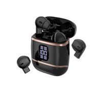 Zymoplas Bluetooth Microphone Headset With Mic LED Display Lightweight ABS With Battery Bluetooth Headset For Phone Calls, black
