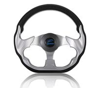Zymoplas Boat Steering Wheel Professional Reusable 3 Spokes 3/4-inch Shaft Helm Rudder Hardware Accessories with Center Cap