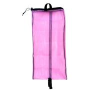 Zymoplas Breathable Mesh Bag with Shoulder Strap for Scuba Diving Snorkel Equipment, Pink Red