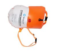 Zymoplas Bright Swim Tow Float with Bag Water Swim Buoy for Enhanced Visibility and Safety, Orange, 37x70CM