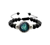 Zymoplas Brilliant Gift Black Beaded Bracelet Meaningful Present For All Occasions 12 Zodiac Signs Horoscope Astrology Bracelets, 7