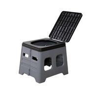 Zymoplas Camping Toilets Portable Foldable and Easy to for Campers ABS Portable Toilet for Camping Portable Toilet for Adults, Style 1, Gray