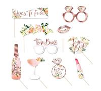 Zymoplas Carefully Designed Party Supplies For Booth Props Wedding Party Photo Props Shower Mr Funny, Rose Gold,10pcs, 9 inch