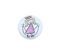 Zymoplas Cartoon Drawer Pulls Furniture Handles Single Hole Circular Children Room Knobs for Kids Wardrobe Bedroom Cupboard, Pink Jump Rope Girl