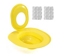 Zymoplas Cat Training Toilet Step by Step Garbage Bin Transition Lid With Strong Suction PP Material for Indoor Bathroom Home, yellow