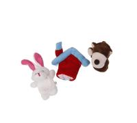 Zymoplas Charming Set of Finger Puppets for Engaging Entertainment, wolf & bunny
