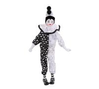 Zymoplas Charming Vintage Porcelain Hanging Foot Clown Doll Harlequin Doll Model 38cm 15 inch Unique Home Decor