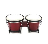 Zymoplas Children Toy Performance Drum - Musical Creativity Adjustable Bango Drum Sets Wood Percussion Musical Instrument, wine red