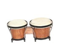 Zymoplas Children Toy Performance Drum - Musical Creativity Adjustable Bango Drum Sets Wood Percussion Musical Instrument, coffee color