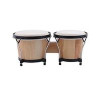 Zymoplas Children Toy Performance Drum - Musical Creativity Adjustable Bango Drum Sets Wood Percussion Musical Instrument, Woody natural color