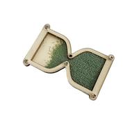 Zymoplas Childrens Wooden Hourglass Toy Sensory Activity for Kids, Green