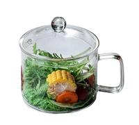 Zymoplas Clear Glass Saucepan Master Piece in Making Instant Noodles Simmer Pot for Stove Potpourri Clear Simmer Pot for Stove, Single Handle 1500ml