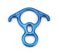 Zymoplas Climbing Descender Downhill 8-13mm Rope Rappelling Ring Aluminum Alloy Mountaineering Portable Protector Equipment, Blue