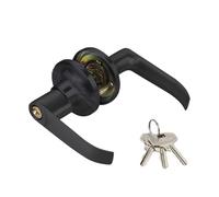 Zymoplas Color Steel Door Lock Thick Lock Body Easy Installation and ple Replacement Smooth Opening Aluminum Alloy, Black 45-65mm