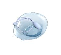 Zymoplas Comfortable Hip Bath for Elderly Women and Men Wider Seating Area, Blue with Flusher, 390 x 390 x 130mm