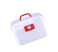 Zymoplas Compact and Convenient Family First Aid Medical Box Container with Handle for Car, L