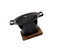 Zymoplas Compact and Durable BBQ Grill Lightweight Triangular Furnace for Picnics and Hiking, Curve Stripes