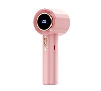 Zymoplas Compact And Portable Bladeless Mini 100 Speed Digital Display Violent Small Fan 1800mAh Battery For Long-lasting Life, pink