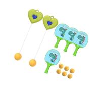 Zymoplas Compact and Portable Indoor Hanging Table Tennis Trainer for Self Practice Effortless Setup, green 4 Paddles, 29.7 x 24cm