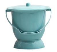 Zymoplas Compact Spittoon with Lid Portable Urinal Bottle for Bedroom 21x23cm, Blue, 21x23cm S