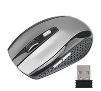 Zymoplas Computer 2.4Ghz Wireless Optical Mouse with USB Receiver Low Delay 6 Keys Plastic Gaming Mice Desktop PC Portable, Grey, 98 * 59 * 30mm