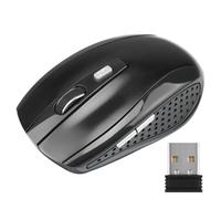 Zymoplas Computer 2.4Ghz Wireless Optical Mouse with USB Receiver Low Delay 6 Keys Plastic Gaming Mice Desktop PC Portable, Black, 98 * 59 * 30mm