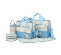 Zymoplas Convenient Diaper Bag - Durable Large Capacity Waterproof Polyester Maternity Trolley Nappy Bag Sets Multi-functional, lake blue