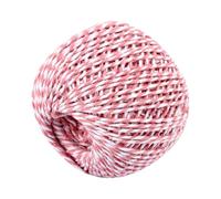 Zymoplas Cotton Thread Colored Wires Multipurpose Practicing Prop Sewing Rope Knitting Supply 100 Meters for Beginners DIY Ropes, pink + white