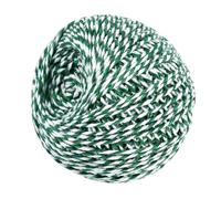 Zymoplas Cotton Thread Colored Wires Multipurpose Practicing Prop Sewing Rope Knitting Supply 100 Meters for Beginners DIY Ropes, green + white