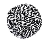 Zymoplas Cotton Thread Colored Wires Multipurpose Practicing Prop Sewing Rope Knitting Supply 100 Meters for Beginners DIY Ropes, black + white
