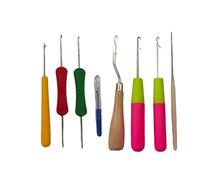 Zymoplas Crochet Kit for Beginners Needle Tools DIY Craft Set Repair Stitches Hair Extension for Wool Yarn Braid Carpets