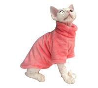 Zymoplas Cute Soft Cat Sweater for Comfortable and Soft, Easy Clean Polyester Clothes for Cat Clothes, Pink, L