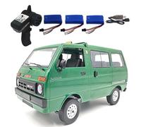 Zymoplas D42 RC Drift Trucks Simulation Motor LED Auto for Off-Road/On-road Car Girls Electric Children Rock Crawler Vehicle Model Toy, Green, Triple Power