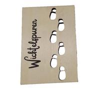 Zymoplas Detailed Carved Christmas Dwarf Stencil Exquisite Craft Wood Made Classic Footprint Christmas Stencil Footprints, Type 1