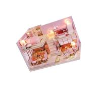 Zymoplas DIY Wooden for Dollhouse Miniature LED Light Furniture Doll House Home Decor Stylish and Adorable