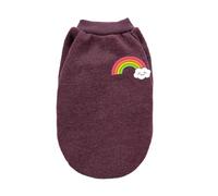 Zymoplas Dog Clothes Supple Keep Warm Puppy Vest Various Sizes Apparel Puppies Shirt Fall and Winter ple Style Dogs T-Shirts, Brown, XXS