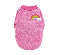 Zymoplas Dog Clothes Supple Keep Warm Puppy Vest Various Sizes Apparel Puppies Shirt Fall and Winter ple Style Dogs T-Shirts, Rose Red, XXS