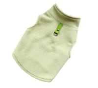 Zymoplas Dog Clothes Supplies Striped Supple Puppy Vest Costumes Fall and Winter Leash ple Style No Buckles Pet Sweatshirt, Bean Green, M