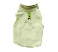 Zymoplas Dog Clothes Supplies Striped Supple Puppy Vest Costumes Fall and Winter Leash ple Style No Buckles Pet Sweatshirt, Bean Green, XS