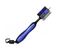 Zymoplas Double-Sided Golf Club Cleaning Brush Non-Slip Professional Stain Maintenance Tool with Groove Spike Golfer Sports, Blue