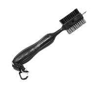 Zymoplas Double-Sided Golf Club Cleaning Brush Non-Slip Professional Stain Maintenance Tool with Groove Spike Golfer Sports, Black
