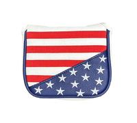 Zymoplas Durable Club Unique Embroidered Cover Identification Round Cover PU Club With Lining Flag Half Round, American style squar