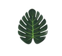 Zymoplas Durable Jungle Birthday Decor Natural Palm Leaves Decoration Odorless Artificial Tropical Palm Birthday Decorations, Green,Type9, 9.4 inch