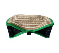 Zymoplas Durable Jute Dog Training Sleeve Tear Resistant Comfortable Handle Interactive Dog Toys jute Training Bite Sleeve, green edge