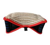 Zymoplas Durable Jute Dog Training Sleeve Tear Resistant Comfortable Handle Interactive Dog Toys jute Training Bite Sleeve, red edge