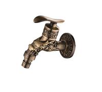 Zymoplas Durable Outdoor Faucet Garden Bibcock Tap for Balcony and Patio, Bronze, 102x102mm
