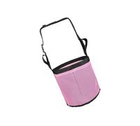 Zymoplas Durable PVC Mesh Bag for Slow Feeding Grain Horse Feedbag, Pink, 24x24.5cm