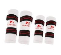 Zymoplas Durable Taekwondo Shin Guard and Arm Protector Set for Training, White, S