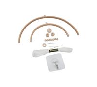 Zymoplas Easy Installation Wood Mobile Hanger Sturdy and Durable Exquisite Gifts Wood Mobile Hanger Mobile Wind Chimes Non-Toxic, Semicircle